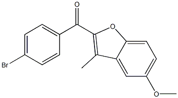 2-[(4-bromophenyl)carbonyl]-5-methoxy-3-methyl-1-benzofuran 구조식 이미지