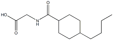 2-[(4-butylcyclohexyl)formamido]acetic acid Structure