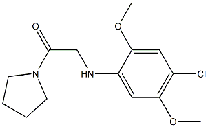 2-[(4-chloro-2,5-dimethoxyphenyl)amino]-1-(pyrrolidin-1-yl)ethan-1-one 구조식 이미지
