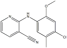 2-[(4-chloro-2-methoxy-5-methylphenyl)amino]pyridine-3-carbonitrile 구조식 이미지