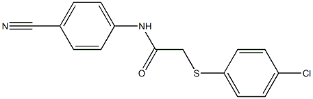 2-[(4-chlorophenyl)sulfanyl]-N-(4-cyanophenyl)acetamide 구조식 이미지