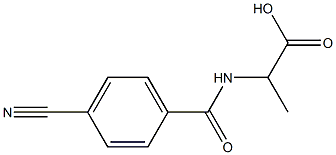 2-[(4-cyanobenzoyl)amino]propanoic acid Structure