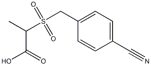 2-[(4-cyanobenzyl)sulfonyl]propanoic acid Structure