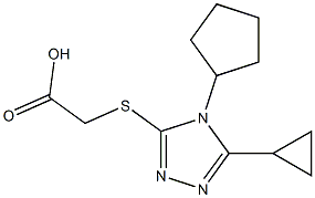 2-[(4-cyclopentyl-5-cyclopropyl-4H-1,2,4-triazol-3-yl)sulfanyl]acetic acid Structure