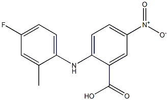 2-[(4-fluoro-2-methylphenyl)amino]-5-nitrobenzoic acid 구조식 이미지