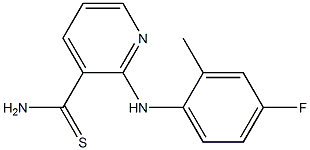 2-[(4-fluoro-2-methylphenyl)amino]pyridine-3-carbothioamide Structure