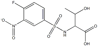 2-[(4-fluoro-3-nitrobenzene)sulfonamido]-3-hydroxybutanoic acid 구조식 이미지