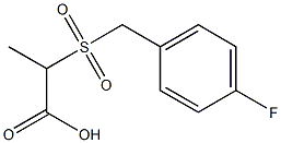 2-[(4-fluorobenzyl)sulfonyl]propanoic acid 구조식 이미지