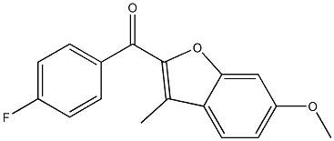 2-[(4-fluorophenyl)carbonyl]-6-methoxy-3-methyl-1-benzofuran 구조식 이미지