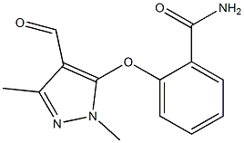 2-[(4-formyl-1,3-dimethyl-1H-pyrazol-5-yl)oxy]benzamide Structure