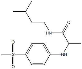 2-[(4-methanesulfonylphenyl)amino]-N-(3-methylbutyl)propanamide Structure