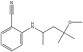 2-[(4-methoxy-4-methylpentan-2-yl)amino]benzonitrile 구조식 이미지
