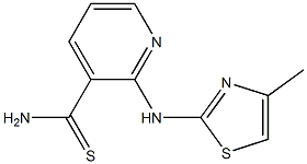 2-[(4-methyl-1,3-thiazol-2-yl)amino]pyridine-3-carbothioamide 구조식 이미지