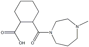 2-[(4-methyl-1,4-diazepan-1-yl)carbonyl]cyclohexane-1-carboxylic acid Structure