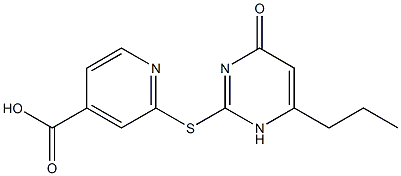 2-[(4-oxo-6-propyl-1,4-dihydropyrimidin-2-yl)sulfanyl]pyridine-4-carboxylic acid Structure