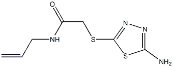 2-[(5-amino-1,3,4-thiadiazol-2-yl)sulfanyl]-N-(prop-2-en-1-yl)acetamide Structure