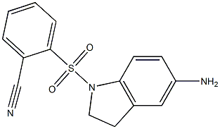 2-[(5-amino-2,3-dihydro-1H-indole-1-)sulfonyl]benzonitrile 구조식 이미지