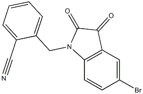 2-[(5-bromo-2,3-dioxo-2,3-dihydro-1H-indol-1-yl)methyl]benzonitrile Structure