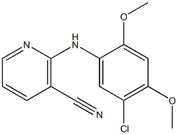 2-[(5-chloro-2,4-dimethoxyphenyl)amino]nicotinonitrile Structure