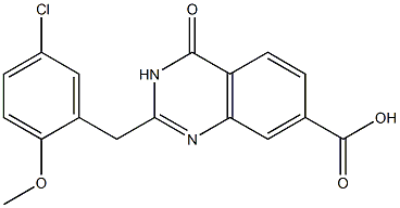 2-[(5-chloro-2-methoxyphenyl)methyl]-4-oxo-3,4-dihydroquinazoline-7-carboxylic acid 구조식 이미지