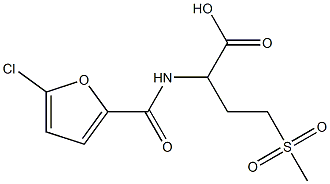 2-[(5-chlorofuran-2-yl)formamido]-4-methanesulfonylbutanoic acid 구조식 이미지