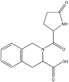 2-[(5-oxopyrrolidin-2-yl)carbonyl]-1,2,3,4-tetrahydroisoquinoline-3-carboxylic acid Structure