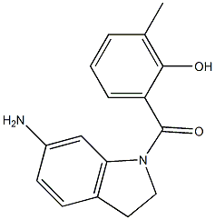 2-[(6-amino-2,3-dihydro-1H-indol-1-yl)carbonyl]-6-methylphenol 구조식 이미지