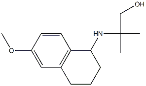 2-[(6-methoxy-1,2,3,4-tetrahydronaphthalen-1-yl)amino]-2-methylpropan-1-ol Structure