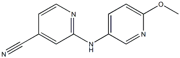 2-[(6-methoxypyridin-3-yl)amino]isonicotinonitrile 구조식 이미지