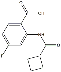2-[(cyclobutylcarbonyl)amino]-4-fluorobenzoic acid Structure