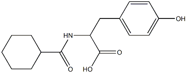 2-[(cyclohexylcarbonyl)amino]-3-(4-hydroxyphenyl)propanoic acid Structure