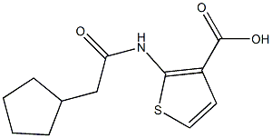 2-[(cyclopentylacetyl)amino]thiophene-3-carboxylic acid 구조식 이미지