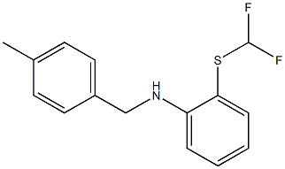 2-[(difluoromethyl)sulfanyl]-N-[(4-methylphenyl)methyl]aniline Structure