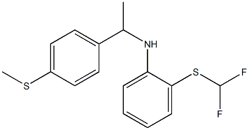 2-[(difluoromethyl)sulfanyl]-N-{1-[4-(methylsulfanyl)phenyl]ethyl}aniline 구조식 이미지