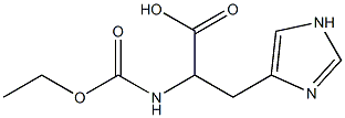 2-[(ethoxycarbonyl)amino]-3-(1H-imidazol-4-yl)propanoic acid 구조식 이미지