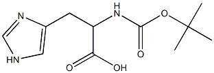 2-[(tert-butoxycarbonyl)amino]-3-(1H-imidazol-4-yl)propanoic acid 구조식 이미지