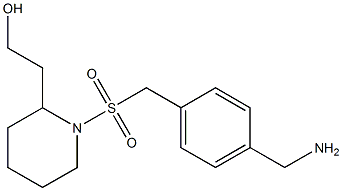 2-[1-({[4-(aminomethyl)phenyl]methane}sulfonyl)piperidin-2-yl]ethan-1-ol Structure