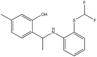 2-[1-({2-[(difluoromethyl)sulfanyl]phenyl}amino)ethyl]-5-methylphenol Structure