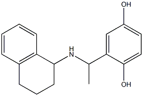 2-[1-(1,2,3,4-tetrahydronaphthalen-1-ylamino)ethyl]benzene-1,4-diol 구조식 이미지