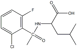 2-[1-(2-chloro-6-fluorophenyl)acetamido]-4-methylpentanoic acid Structure