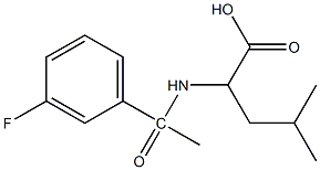 2-[1-(3-fluorophenyl)acetamido]-4-methylpentanoic acid Structure