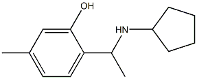 2-[1-(cyclopentylamino)ethyl]-5-methylphenol 구조식 이미지