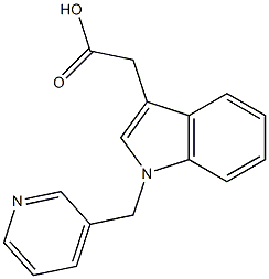 2-[1-(pyridin-3-ylmethyl)-1H-indol-3-yl]acetic acid 구조식 이미지