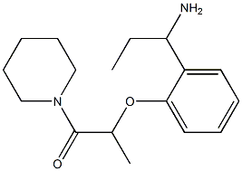 2-[2-(1-aminopropyl)phenoxy]-1-(piperidin-1-yl)propan-1-one Structure