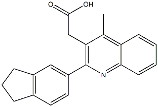 2-[2-(2,3-dihydro-1H-inden-5-yl)-4-methylquinolin-3-yl]acetic acid Structure