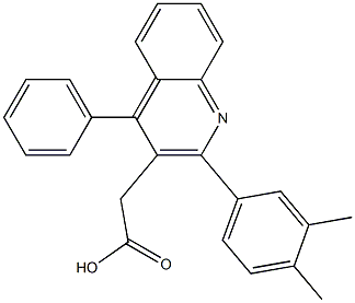 2-[2-(3,4-dimethylphenyl)-4-phenylquinolin-3-yl]acetic acid Structure