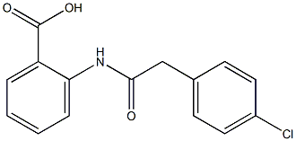 2-[2-(4-chlorophenyl)acetamido]benzoic acid 구조식 이미지