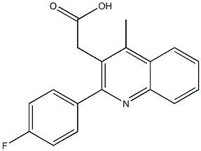 2-[2-(4-fluorophenyl)-4-methylquinolin-3-yl]acetic acid 구조식 이미지
