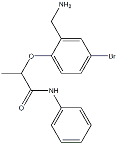 2-[2-(aminomethyl)-4-bromophenoxy]-N-phenylpropanamide 구조식 이미지