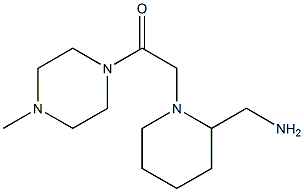 2-[2-(aminomethyl)piperidin-1-yl]-1-(4-methylpiperazin-1-yl)ethan-1-one 구조식 이미지
